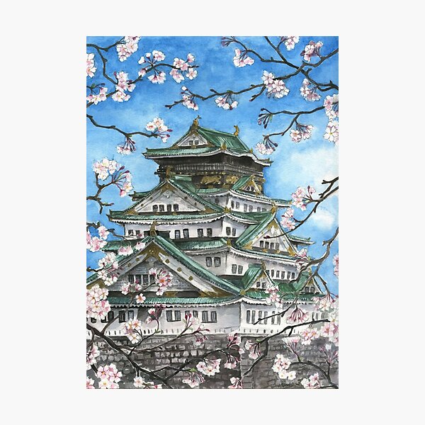 Osaka Castle in Spring Photographic Print