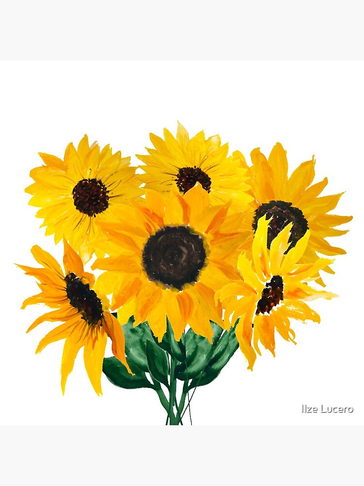 Painted sunflower bouquet by ilzesgimene