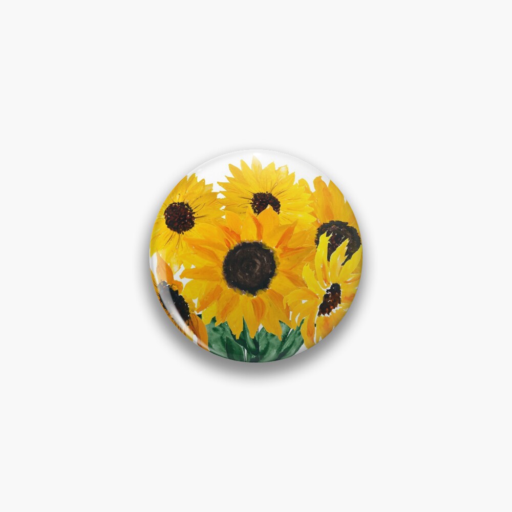 Painted sunflower bouquet Pin