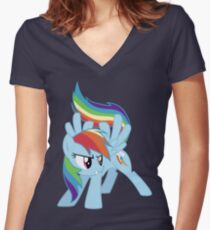 Rainbow Dash Women's Fitted V-Neck T-Shirt