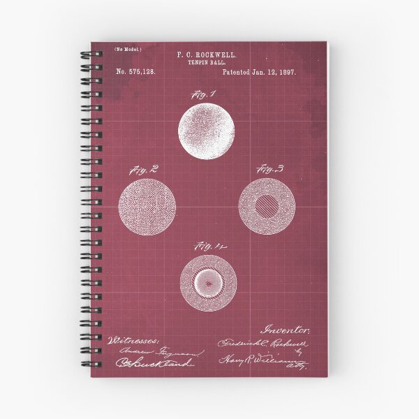 Item preview, Copy of 50 2 Tenpin Ball Vintage Patent Year 1897 Classic Game Red Blueprint designed and sold by drawspots.