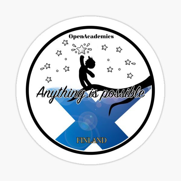 OpenAcademics Reach for the stars - Finland Sticker