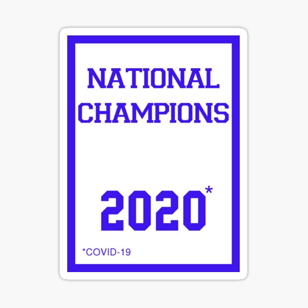 Kansas Jayhawks 2020 National Champions Banner Sticker Sticker