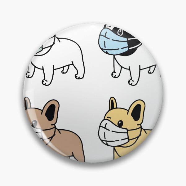 Item preview, Dogs with coronavirus mask, French bulldog breed designed and sold by jeandesign1969.