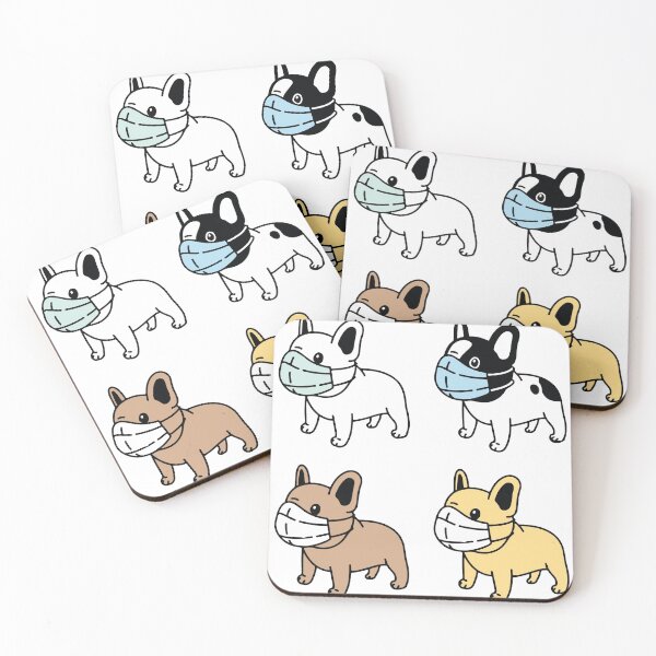 Item preview, Dogs with coronavirus mask, French bulldog breed designed and sold by jeandesign1969.