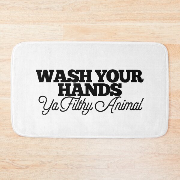 Item preview, Wash Your Hands Ya Filthy Animal Funny Bathroom Toilet Joke Sign designed and sold by Astrogearstore.