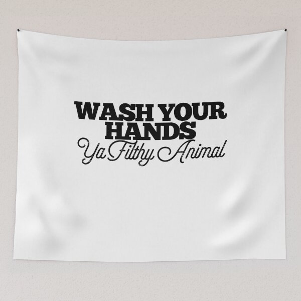 Item preview, Wash Your Hands Ya Filthy Animal Funny Bathroom Toilet Joke Sign designed and sold by Astrogearstore.