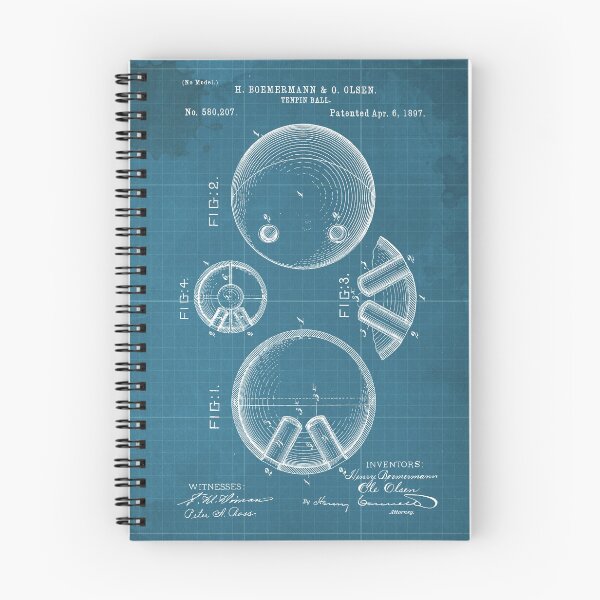 Item preview, 50 3 Tenpin Ball Vintage Patent Year 1897 Classic Game Green Blueprint designed and sold by drawspots.