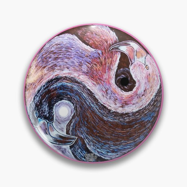 Item preview, Flamingo Yin Yang designed and sold by RetroVandal.