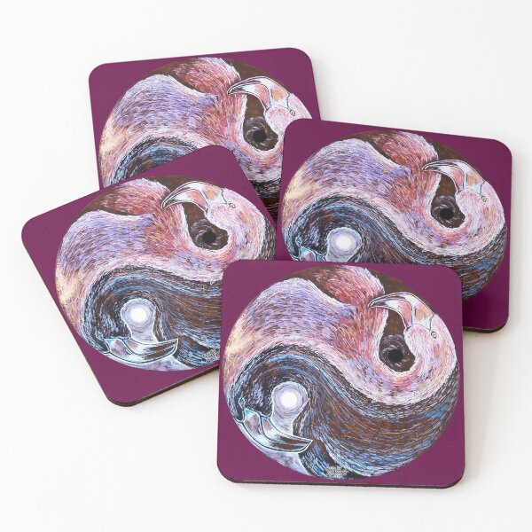 Item preview, Flamingo Yin Yang designed and sold by RetroVandal.