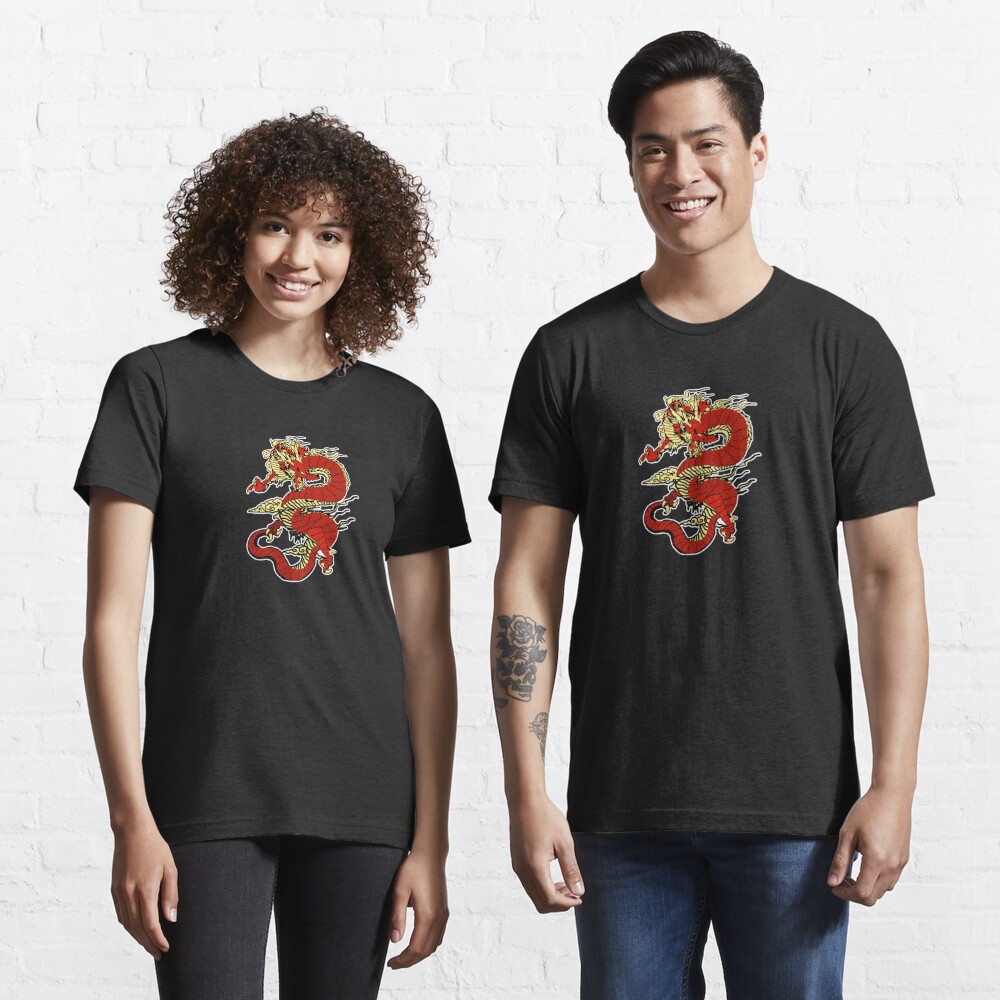 Red Chinese Dragon Design T Shirt By Moderndaymystic Redbubble