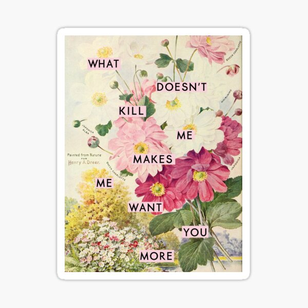 What doesn't kill me makes me want you more Sticker