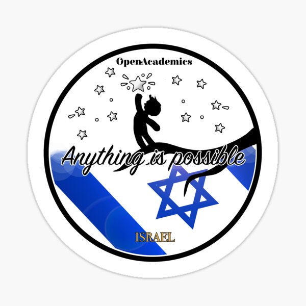 OpenAcademics Reach for the stars - Israel Sticker