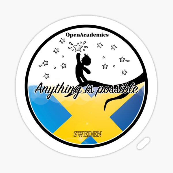 OpenAcademics Reach for the stars - Sweden Sticker