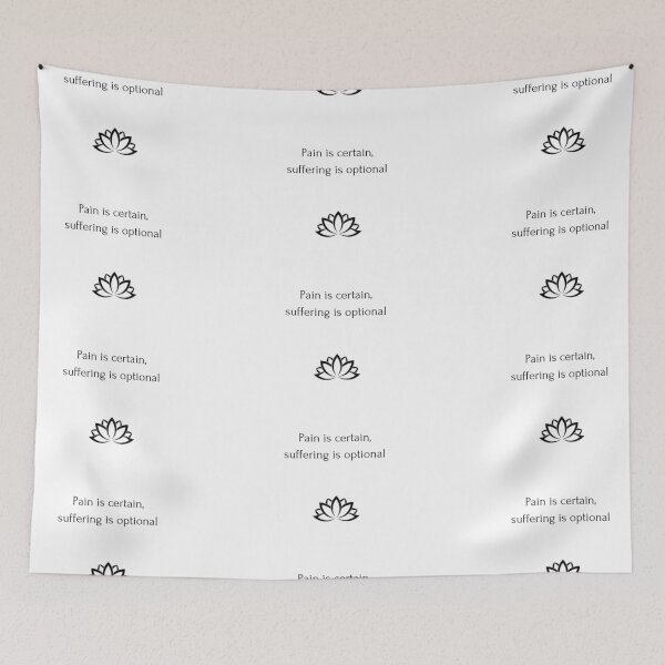 Item preview, Buddhist Quote: Pain is certain,  suffering is optional designed and sold by Inspirationmotivation.