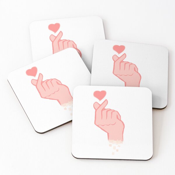 Item preview, Finger heart pink designed and sold by -ink-.