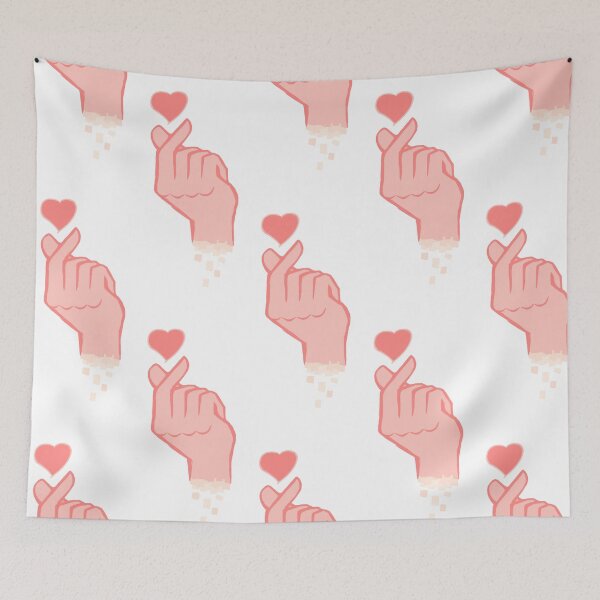 Item preview, Finger heart pink designed and sold by -ink-.