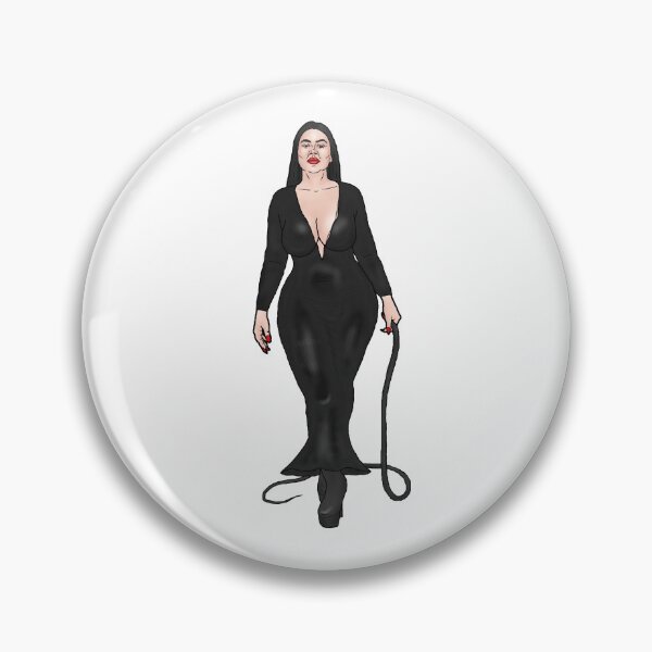 Item preview, Pin-up comic domina in black gothic dress designed and sold by PinUpsandPulp.