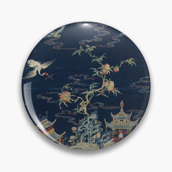 Item preview, Panel with cranes over an immortal land embroidery designed and sold by citimonster.