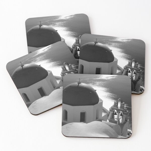 Item preview, Churches of Santorini ~ Black & White designed and sold by Lucinda Walter.