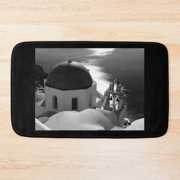 Item preview, Churches of Santorini ~ Black & White designed and sold by Lucinda Walter.