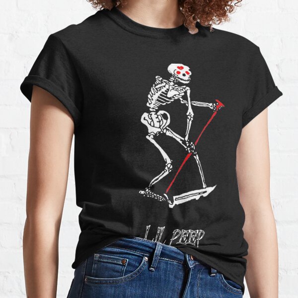 Lil peep Skeleton Grim reaper tattoo and official design Classic T-Shirt