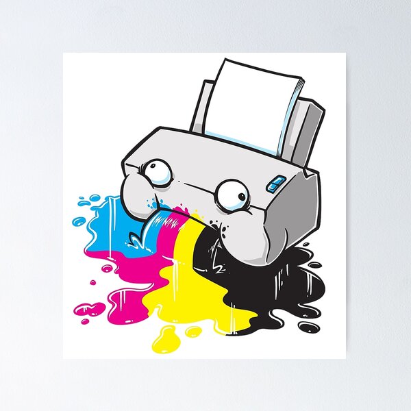 Printer cartoon illustration | Sticker