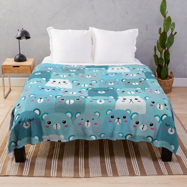 Item preview, Blue Bear Pattern designed and sold by kawaiistudio.