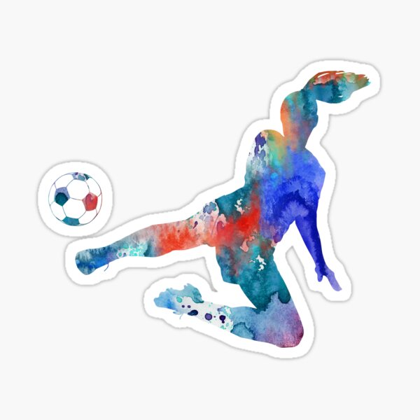 Sticker Fille Football - Stickers Sport - Autocollants