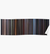 Moviebarcode: Star Wars: Complete Saga (1977-2005) Poster
