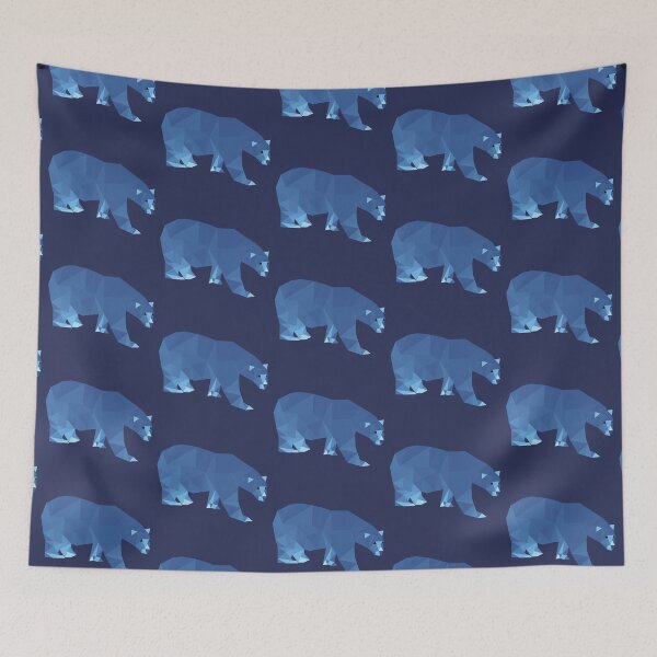 Item preview, Geometric Blue Polar Bear designed and sold by bullshirter.