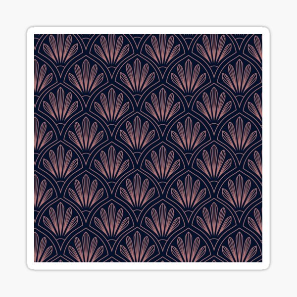 Aperçu de l'œuvre Élégance Art Déco - bleu marine créée et vendue par RoseAesthetic.