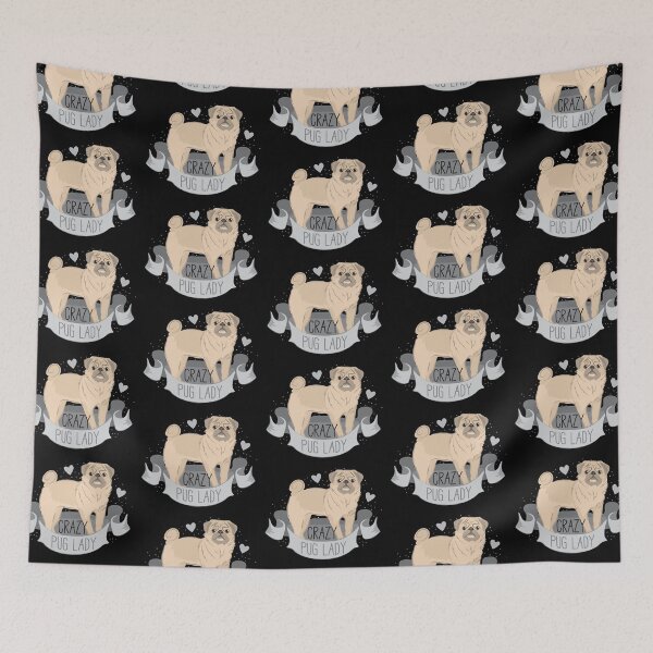 Item preview, Crazy Pug (dog) Lady designed and sold by jazzydevil.
