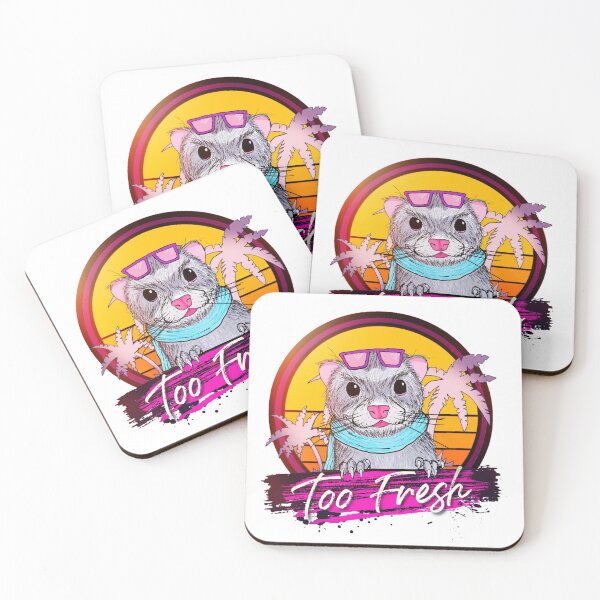 Item preview, 80s Throwback Too Fresh Ferrett designed and sold by Caleb Baumgartner.