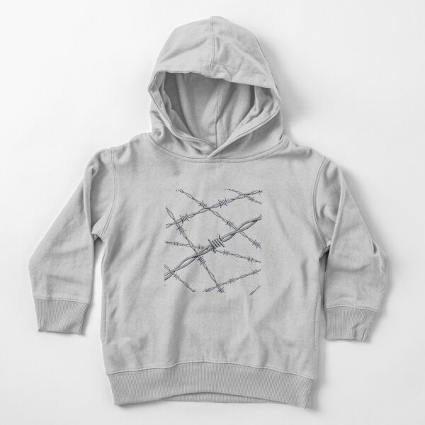 Realistic 3d detailed #barbed #wire line background Toddler Pullover Hoodie