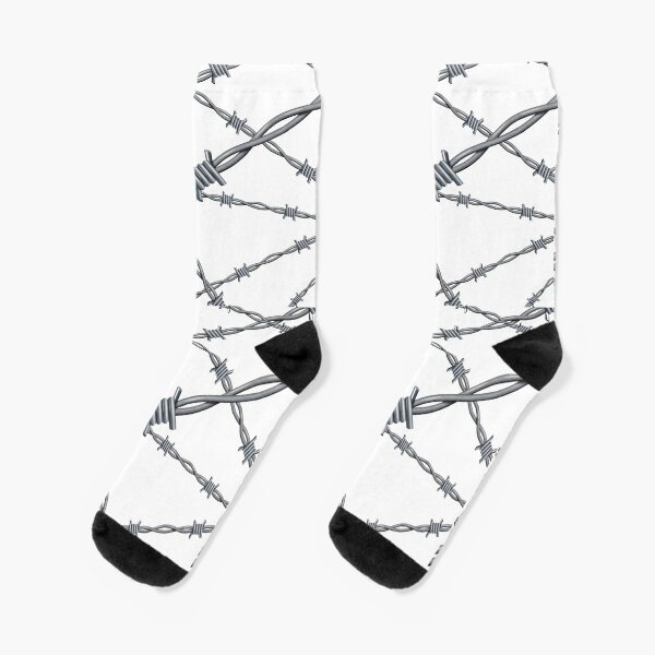 Realistic 3d detailed #barbed #wire line background Socks