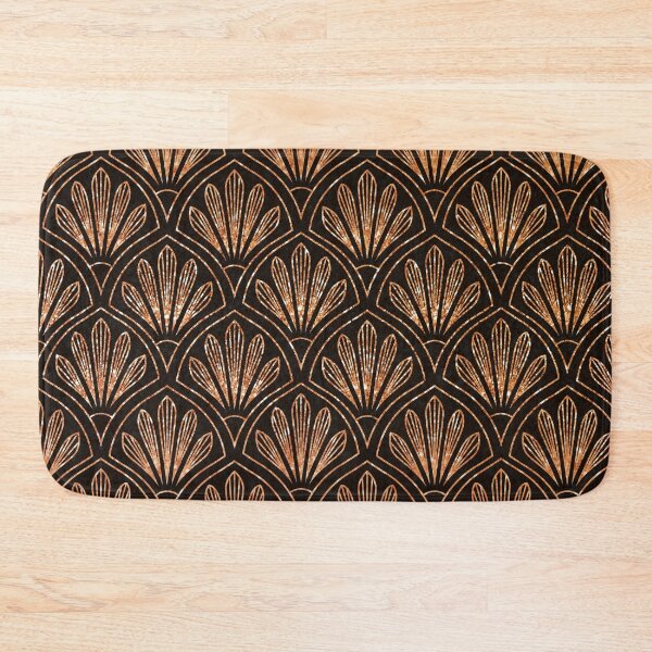 Item preview, Copper and onyx art deco pattern designed and sold by peggieprints.