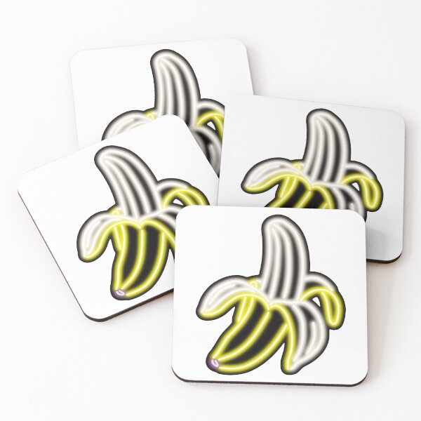Item preview, Yellow Neon Banana Sign on White Background designed and sold by gkillerb.