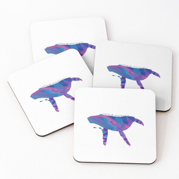 Item preview, compassion low poly fluid art whale designed and sold by starlingheartart.