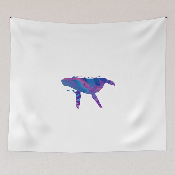Item preview, compassion low poly fluid art whale designed and sold by starlingheartart.