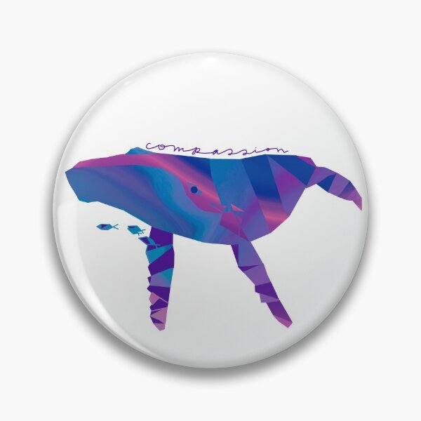 Item preview, compassion low poly fluid art whale designed and sold by starlingheartart.
