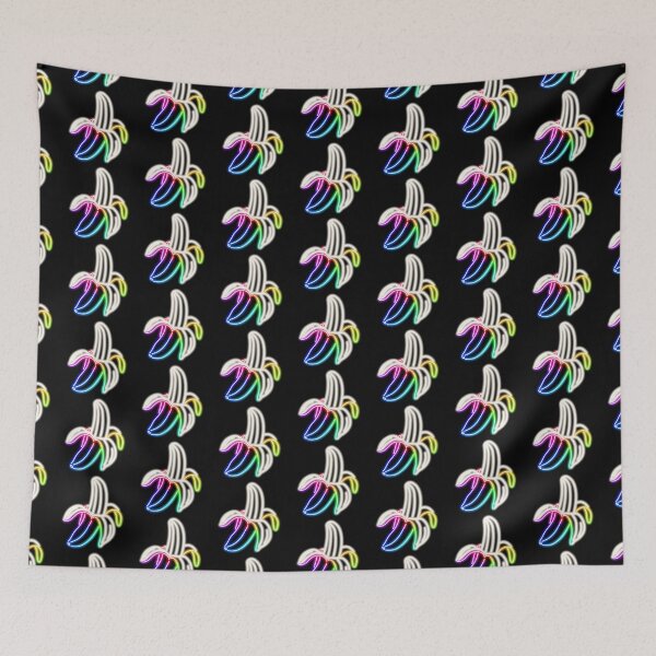 Item preview, Rainbow Neon Banana Sign Top Left / Patterned designed and sold by gkillerb.