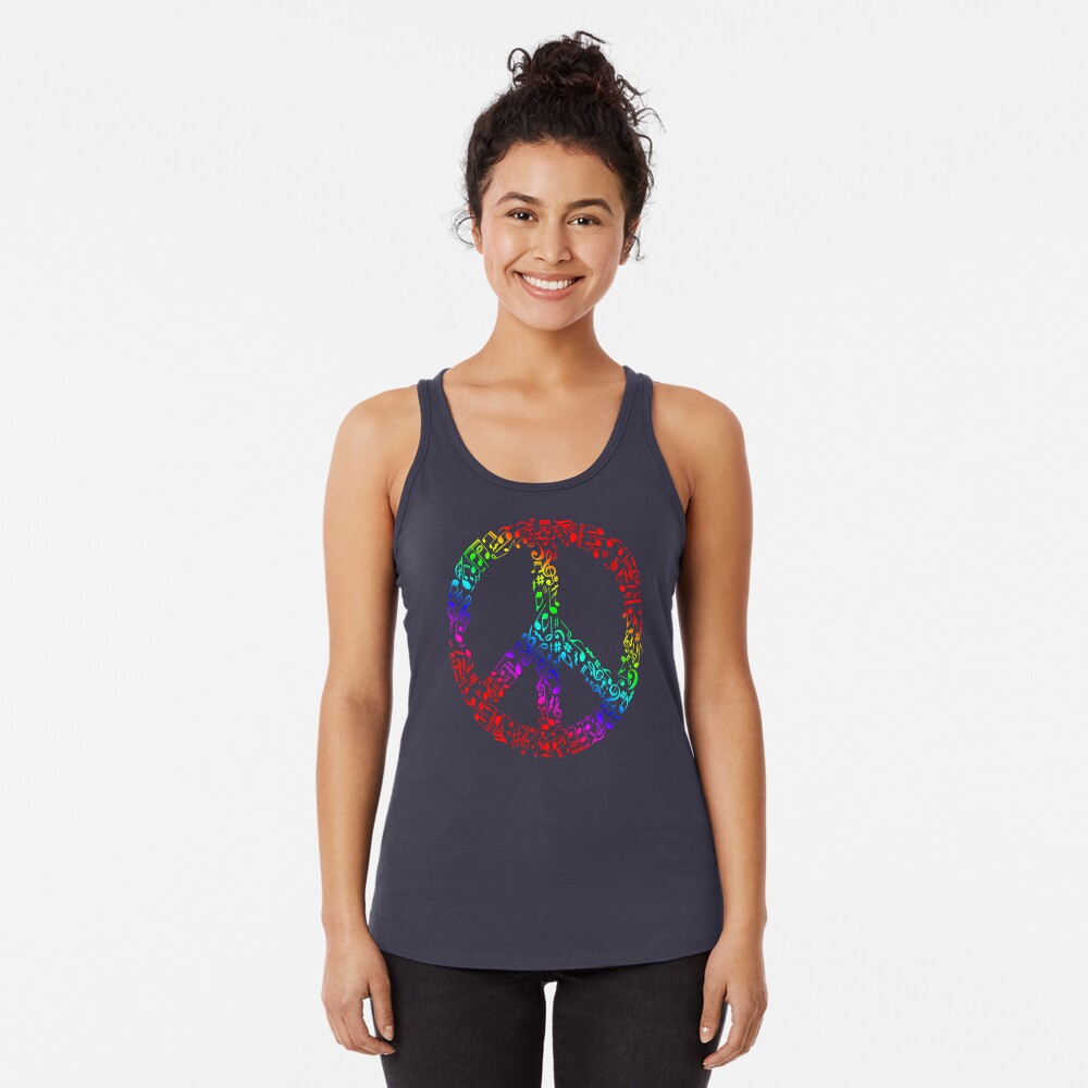 The Sound of Peace Rainbow Racerback Tank Top