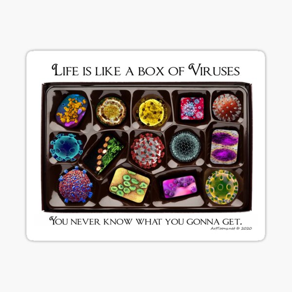 A Box of Viruses Sticker