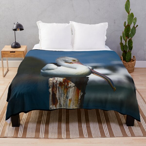 Item preview, A Pelican Resting On A Weathered Harbor Pole designed and sold by Jason Gilbert.