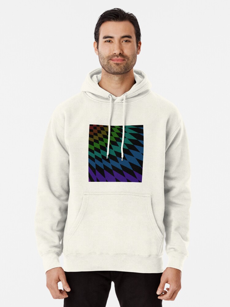 rainbow checkered hoodie