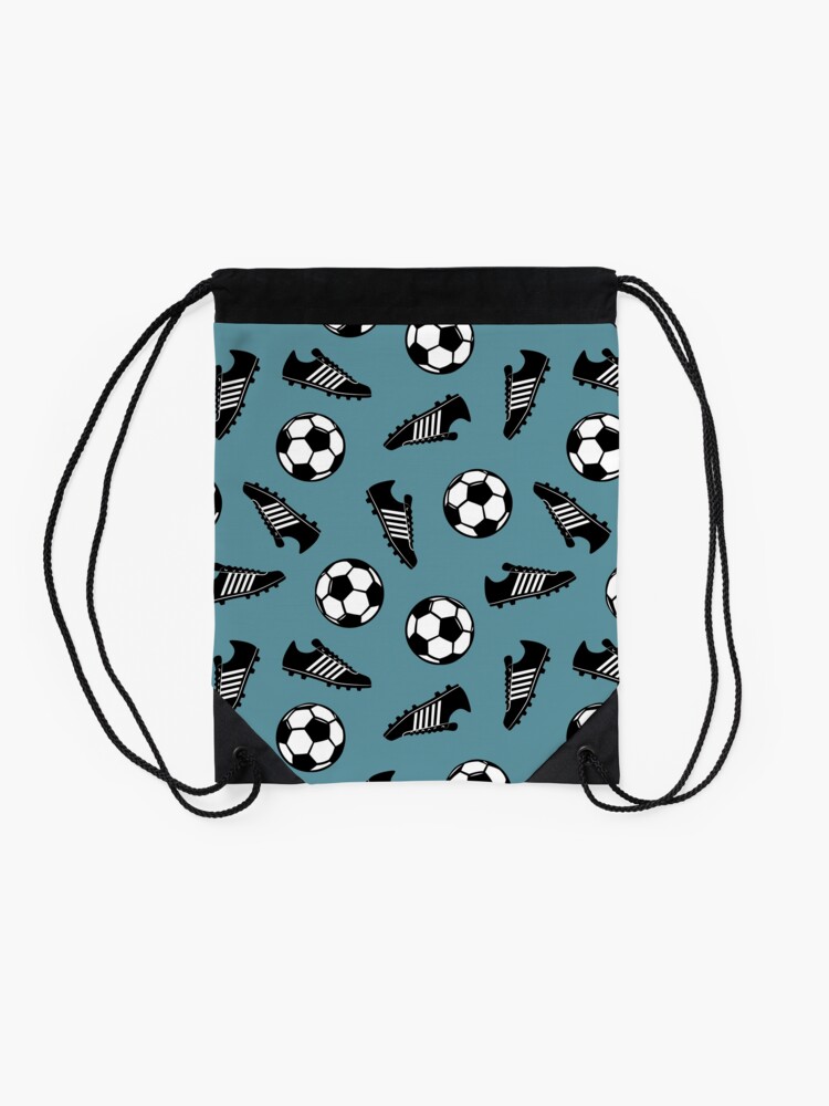 Alternate view of Soccer Balls and Cleats - Slate Drawstring Bag