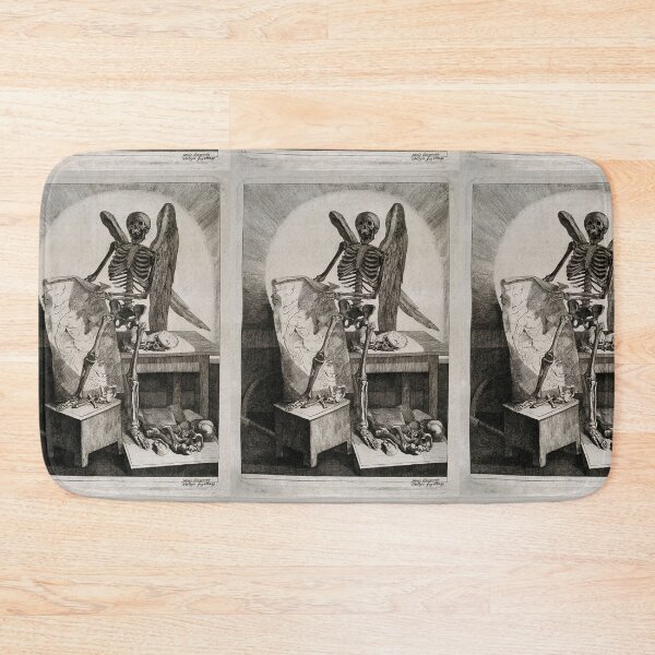 Item preview, Skeleton with Wings Sticker Phone Case Pillow Poster Mug Bag Notebook designed and sold by Skelly McBones.
