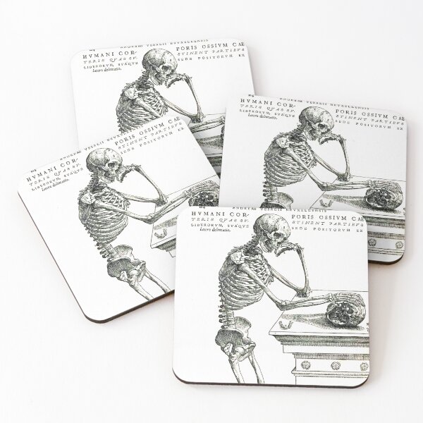 Item preview, Skeleton Thinking Shirt Phone Case Mug Sticker Notebook Clock designed and sold by Skelly McBones.