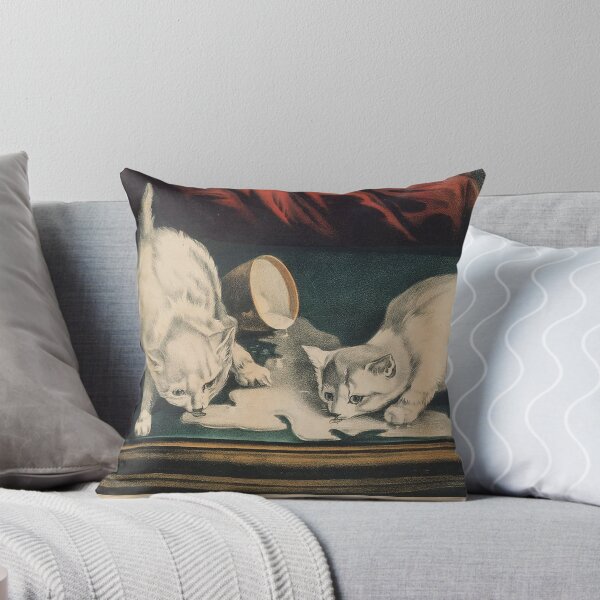 Item preview, My Little White Kitties – Into Mischief - Painting by Currier & Ives designed and sold by luisp96.